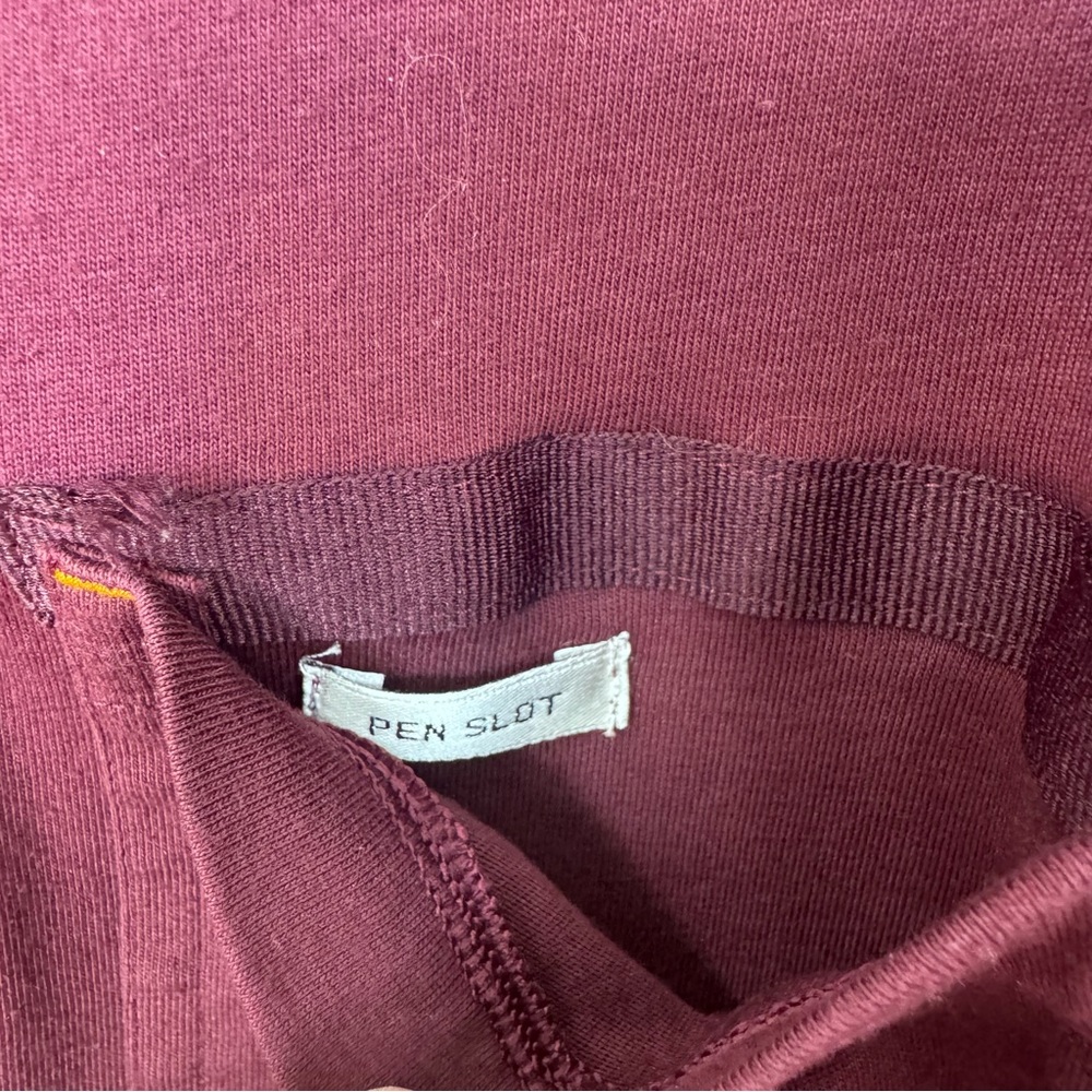 Ariat Rebar Long-Sleeve 3-Button Henley Work Shirt, Burgundy, Large, EUC - Picture 5 of 11
